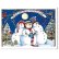 画像1: 雪だるま3人？楽しそうな夜のクリスマスカード (1)