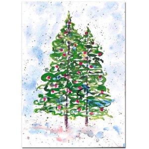 画像1: クリスマスツリーのクリスマスカード