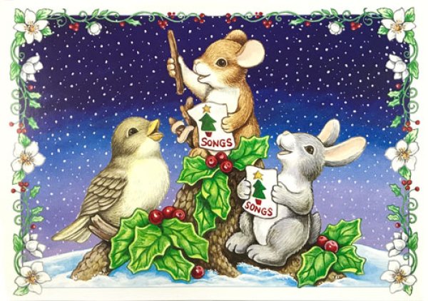 画像1: ネズミたちのクリスマスカード (1)